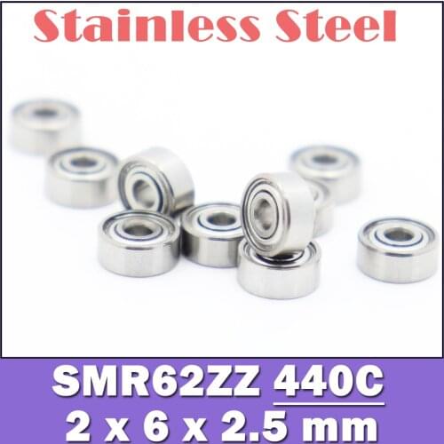 SMR62ZZ Bearing 2*6*2.5 mm ( 10PCS ) ABEC-1 Stainless Steel Ball Bearings Shielded SMR62Z SMR62 Z ZZ