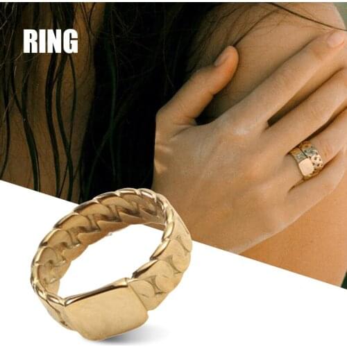 Carved Vintage Golden Ring Simple And Compact Temperament Ring Gift for Women Mother Wife Girlfriend Lover TT@88