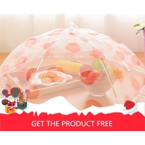 T Dining Table Cover Lace Mesh Folding Meal Cover Printing Food Cover Kitchen Insect-Proof Dining Table Cover Dish Cover Cover