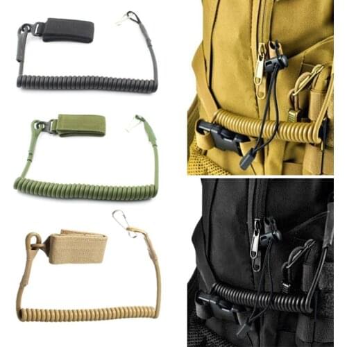 Tactical Airsoft Adjustable Combat Sling Telescopic Tactical Pistol Hand Gun Secure Lanyard Spring Sling Hunting Military Gear