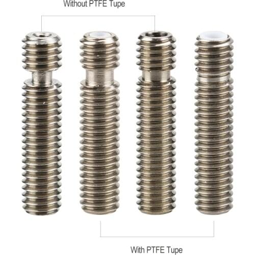 10pcs 3d printer throat V5 PTFE tube MK8 PTFE Tupe throat feed MK8 nozzle throat M6x26 for 3d printer extruder hotend 1.75/3.0mm