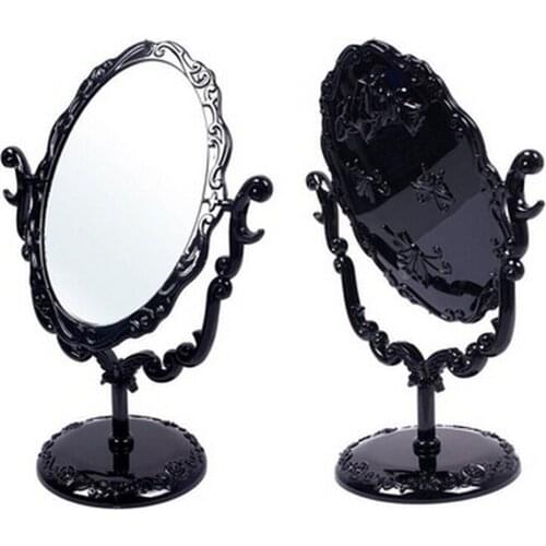TY195 Black Butterfly Rotatable Vintage Desktop Gothic Rose Stand Compact Makeup Mirror Small Size High quality
