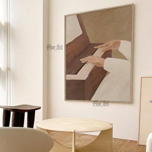 High Quality Pure Hand Painted People Gold Oil Painting Oil Abstract Painting on Canvas New Fine Art Oil Painting No Frame