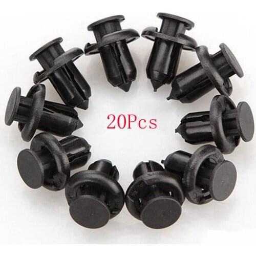 20x Auto Fastener Bumper Clip Fastener Black Trim Rivet For Honda /Accord /Civic For CR-V /Acura CL MDX