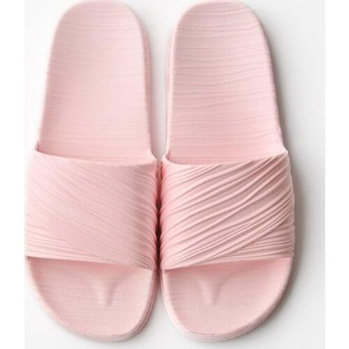 Slippers Female Simple Couple Word Slippers Indoor Home Thick Bottom Comfortable Soft Non-Slip Bathroom Slippers Men And Women