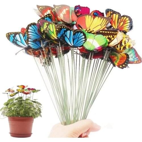 10pcs Decorative Butterflies ​Butterfly Stakes Decoracion For Exterior Yard Garden Pots Planters Decoration Outdoor Balcony Dec