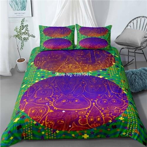 2-3 Oil Painting Bedding Abstract Fashion Art Modern Deluxe Down Quilt Cover Pillowcase Single Double Queen King Multi-Size