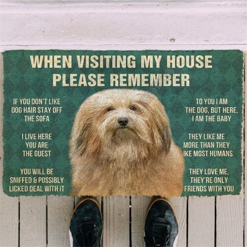 3D Printed Please Remember Havanese Dogd House Doormat Non Slip Door Floor Mats Decor Porch Doormat 02