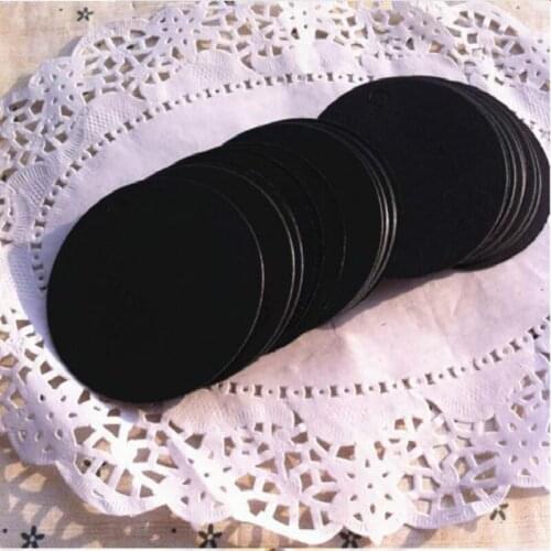 5.5cm DIY White Black Brown Kraft Paper Tags Round Luggage Note Cards Blank Price Hang Tag cardboard label 400 pcs/lot