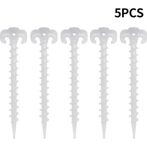 5PCS Tent Screw Pegs Outdoor Stakes Portable Durable Plastic Travel Supplies Accessories Camping Naturehike Tent Ground Nails