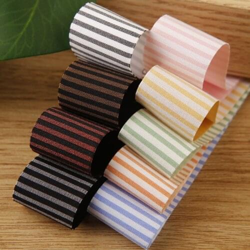 5 yards Colorful Stripe Ribbon for Diy Hairwear Bows Gifts Flowers Packaging Ribbons Bag Clothing Accessories
