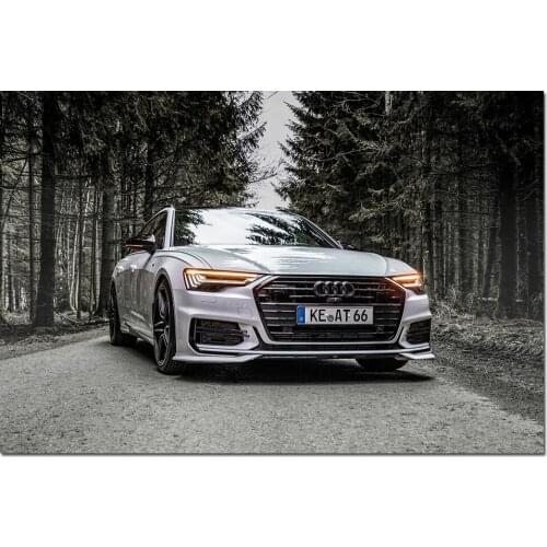 A6 White Luxury Car Poster Print for Home Decor Wall Art Picture For Living Room Decor Canvas Painting