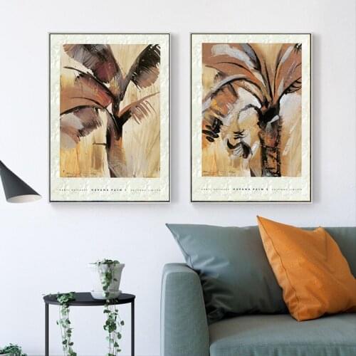 Abstract Palm Tree Living Room Picture Decorative Print Home Decor Wall Art Nordic Canvas Painting Minimalist Plant Poster