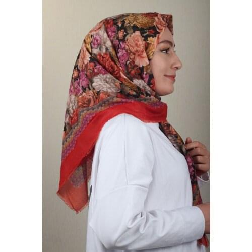 BONJELA PATTERNED COTON SCARF-DESEN-67-RENK-01