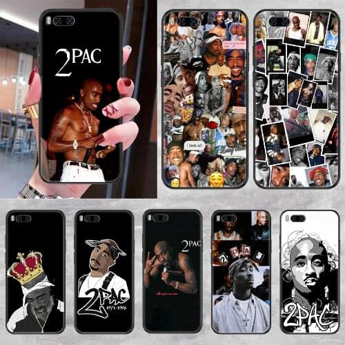 Rapper 2pac Phone case For Xiaomi Mi Max Note 3 A2 A3 8 9 9T 10 Lite Pro Ultra black silicone shell soft prime luxury Etui art