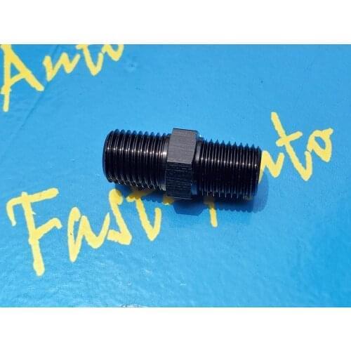 Black aluminum 1/4" NPT Male to 1/4" NPT Male pipe nipple Adapter fittings