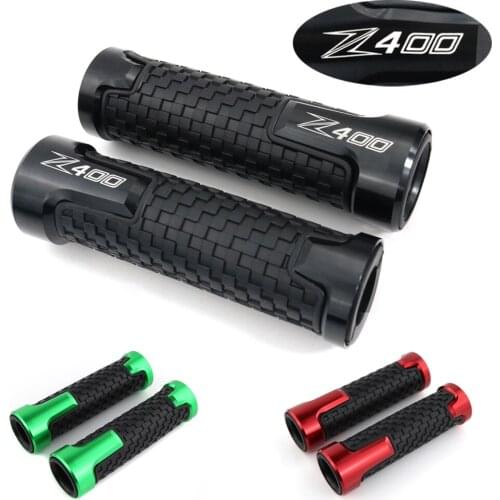 CNC Aluminum None-Slip Rubber Motorcycle Handle Grip Fit For Kawasaki Z400 Motorbike Grips