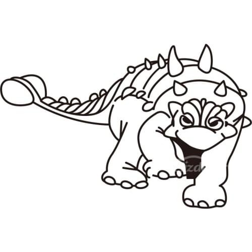 Detailed Ankylosaurus Dinosaur Vinyl Car Decal Window Body Car Decor Stickers Top Quality Removable ZP0543