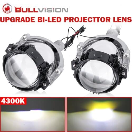 3.0 Bi-led Lens H1 H4 H7 9005 9006 Headlight Projector Lens 4300K 30000LM 70W Dual Reflector Diode Assembly Kit cars Angel Eyes
