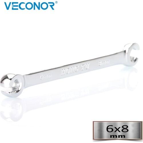 6x8mm Flare Nut Wrench Oil Pipe Wrench Spanner Mirror Polish High Quality High Torque Hand Tool