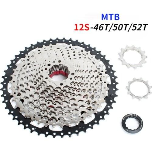 SUNSHINE MTB Cassette 12 Speed 46/50/52T Mountain Bicycle Freewheel Bike Sprocket 12 Speed Cassette Bike Cassette for Shimano