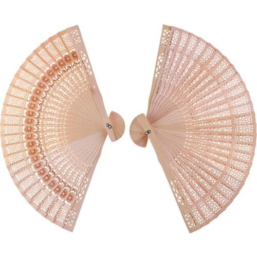 Chinese Japanese Folding Fan Original Wooden Hand Flower Bamboo Pocket Fan For Home Decor Decoracion Fiestas