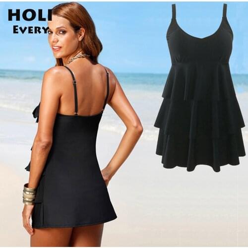 Swimsuit Dress Plus size Large Female Swimwear Shorts Women 2019 Big Swim Summer Wear May Tankini Bathing Suit 2 pieces set
