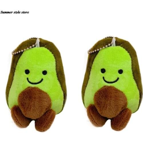 Cartoon Fruits Soft Mini Kawaii Plush Keychain Doll Toys Stuffed Toy Avocado Plush Toy For Girls Boys Doll Pendant Toys 13cm