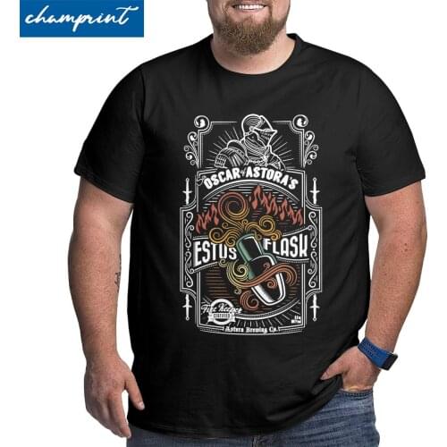 Dark Souls T Shirt Sir Oscar Of Astoras Estus Flask Men T-Shirt Big Tall Tee Shirt Short Sleeve Clothes Big Size 4XL 5XL 6XL