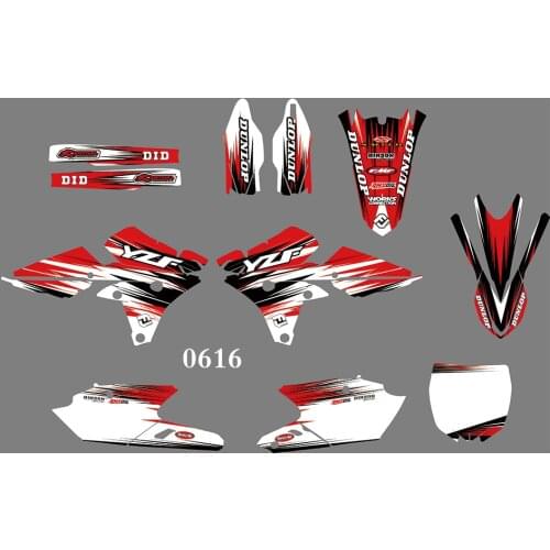 3M 4 Styles TEAM GRAPHICS BACKGROUNDS DECALS STICKERS FOR YAMAHA YZ250F YZ450F 2014 2015 2016 2017