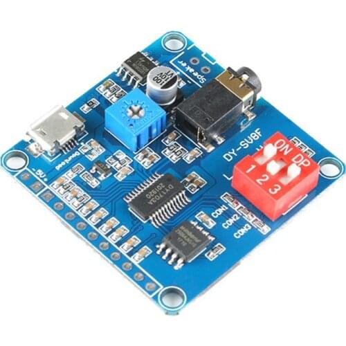 New Mini DY-SV8F MP3 Music Player Voice Playback Module Board Serial Control SD/TF Card Electronic Components