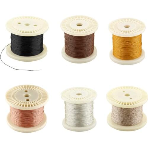 100m Audio Headphone Upgraded Wire DIY Replacement Cable 1 Core Copper Silver Weaving Cord For 2.5mm 4.4mm 3.5mm Plug Connector