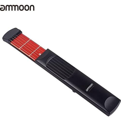 Ammoon Portable Pocket Acoustic Guitar Practice Tool Gadget Chord Trainer 6 String 6 Fret Model for Beginner guitar accessories