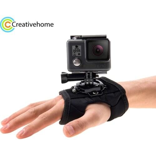 Camera Strap Wrist 360 Rotating Glove Hand Wrist Palm Strap Frame Tripod Mount Adapter for Gopro Hero5 Action Camera Accessories