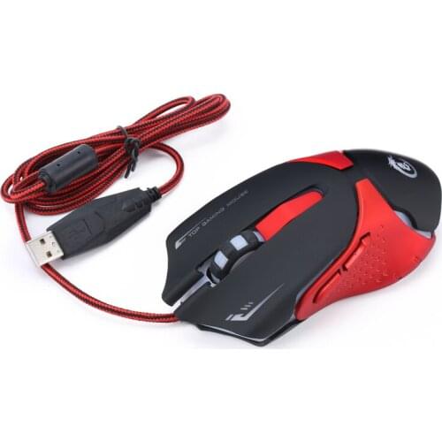 A903 Wired USB Mouse Ergonomics 3200DPI Colorful 6 Button Illuminated Gaming Mouse for PC Pro Notebook Computer Player Computer