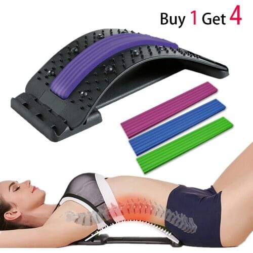 Waist Stretcher Equipment Back Massager Stretcher Fitness Lumbar Support Relaxation Spine Deck Back Magic Stretcher Massager