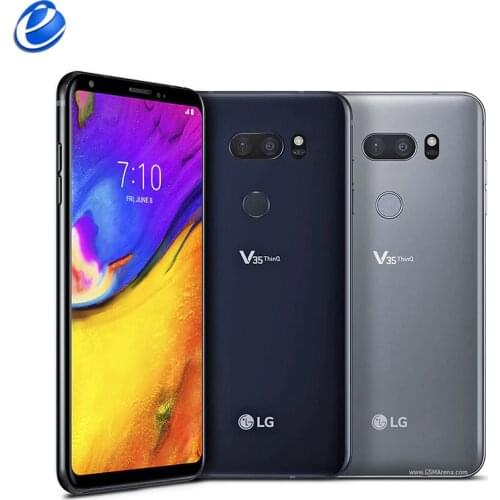 Original Unlock LG V35 ThinQ 6.0" inch 6GB RAM 64GB 128GB ROM Android Octa-core dual Camera Fingerprint NFC Smart mobile Phone