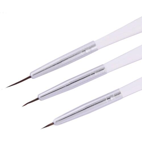 Nail Art Painting Pen White Llight Therapy Brush Carved and Painted Flowers Hook Draw Line Nail Polish Glue Drawing