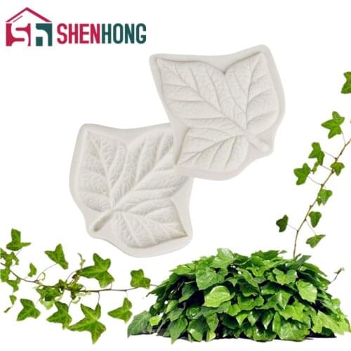 SHENHONG Sugarcraft Ivy Leaf Silicone Mold Flower Cake Decorating Tools Candy Chocolate Relief Fondant Moulds