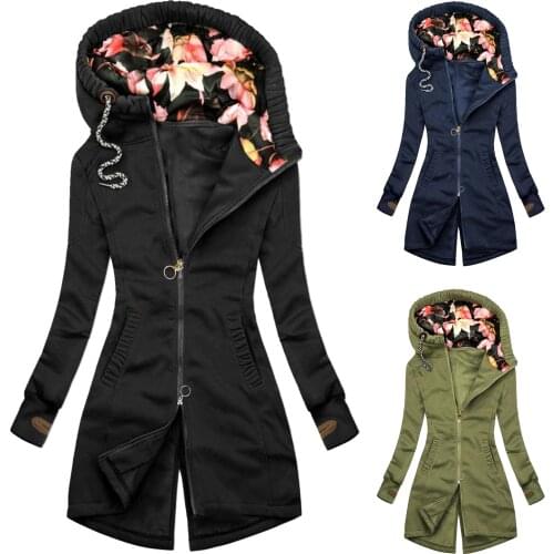 Stylish Womens Hooded Warm Winter Coats Slim Irregular Outerwear Jackets Solid Color HSJ88