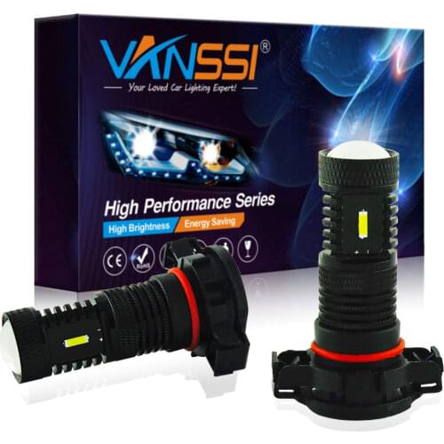 VANSSI 2Pcs PS19W 5201 5202 LED Fog Light Bulbs Super Bright 2800lm 6000k White Car Fog Lamp DRL