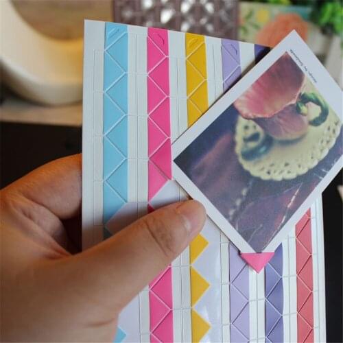 10 Sheets Colorful Triangle Sticker Photo Corner Sticker Kawaii Stationery DIY Scrapbooking Album Decorations Picture Postcard