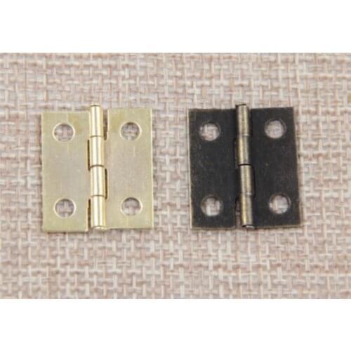 2000 pcs/lot 16x13mm Antique Bronze/Gold Cabinet Hinges Furniture Jewelry Boxes Small Hinge Furniture Fittings