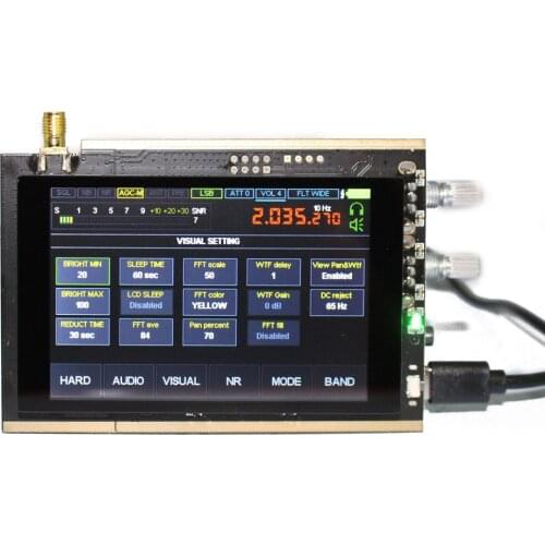 50K~200MHz 400~2GHz Malachite Receiver Software Radio DSP All Mode Receiver AM SSB NFM WFM Analogs Modulation 3.5 Inch IPS