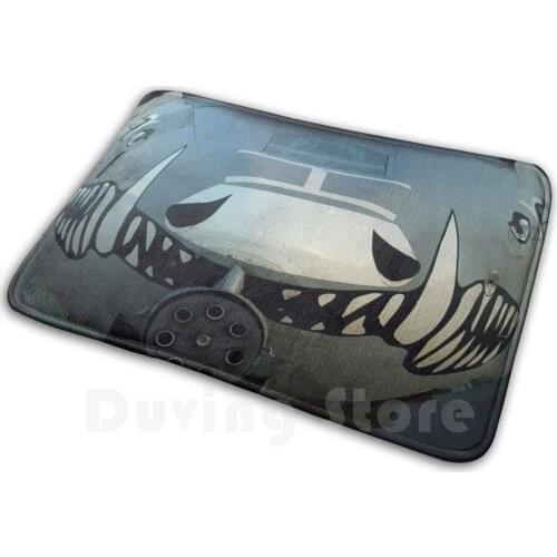 A-10 Warthog 2 Boar Carpet Mat Rug Cushion Soft Wwii Moji Flying Tiger Shark Airplane War Plane War Bird Teeth Snake