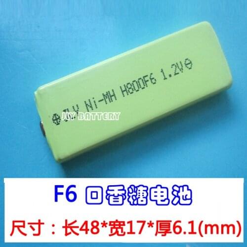 Ni MH F6 chewing gum battery 800MAH 1.2V electronic dictionary battery cordless phone battery Rechargeable Li-ion Cell