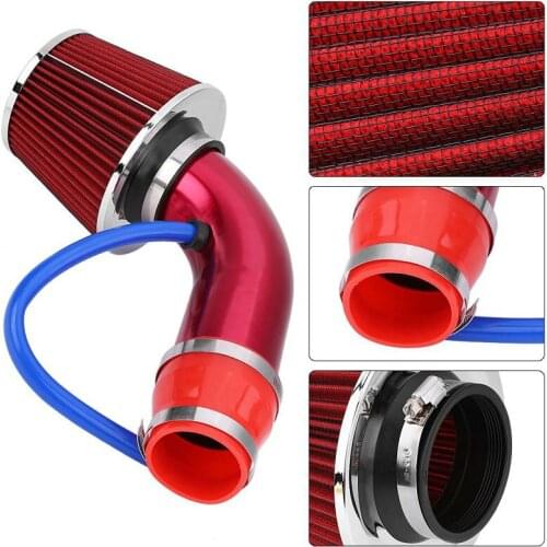 Car Cold Air Intake Filter Induction Set Pipe Power Flow Hose System Accessories Washable Reusable Environmentally Friendly