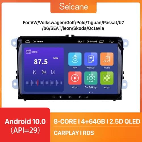 Seicane 2Din Android 10 Car Multimedia player For VW/Volkswagen/Golf/Polo/Tiguan/Passat/b7/b6/SEAT/leon/Skoda/Octavia Radio GPS