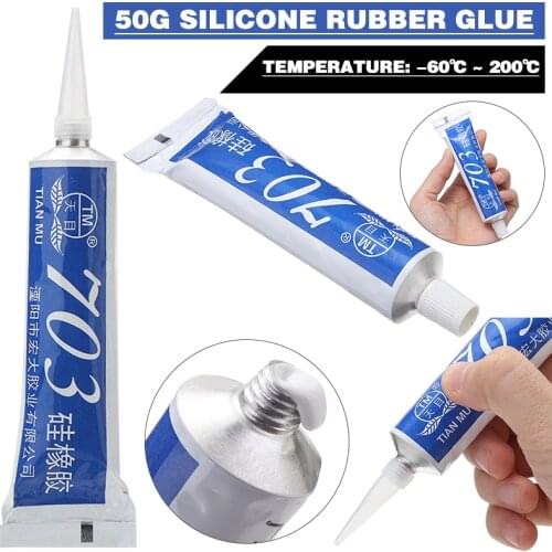 1Pcs 50g White Silicone Rubber Glue Insulating Electronic Sealant High Temperature Sealant Adhesive Glue Glass Metal