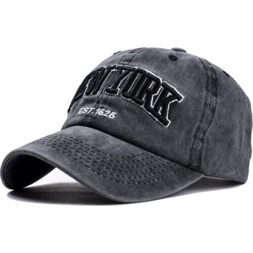 Washed Cotton Baseball Cap Hat for Women Men Vintage Had Hat NEW YORK Embroidery Letter Outdoor Sports Caps Snapback Gorras